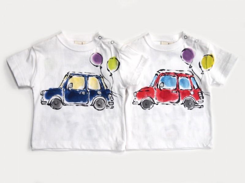 どこいこCAR青のTシャツキッズサイズ