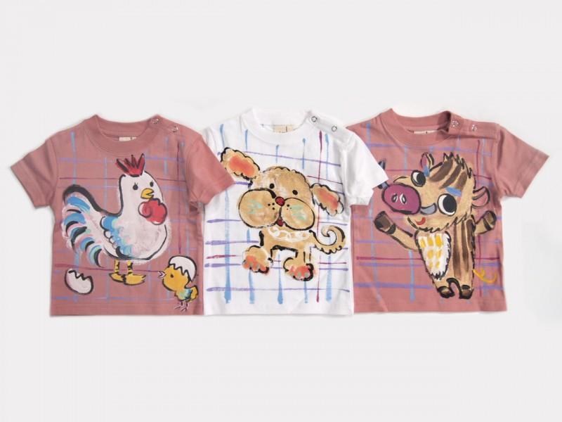 干支いぬ（戌）のTシャツキッズ