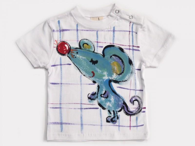 干支ねずみ（子）のTシャツキッズ