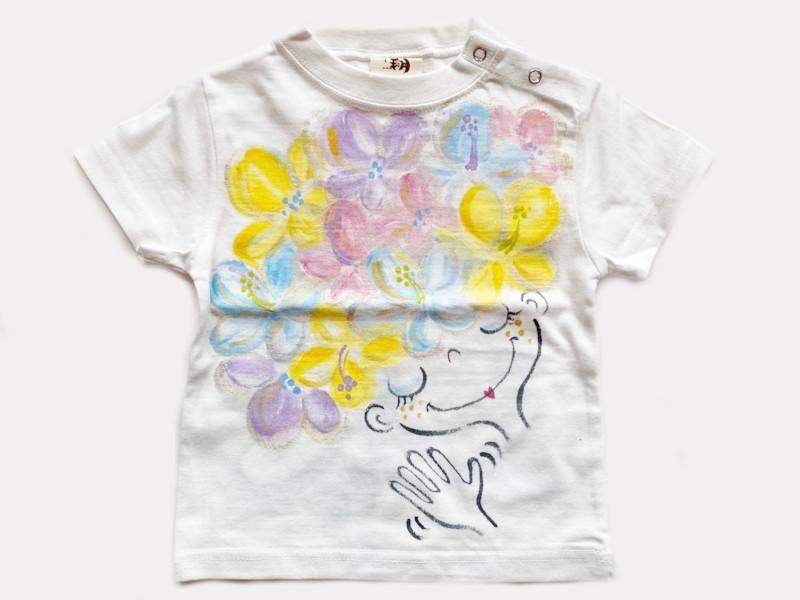 フラワーアフロのTシャツキッズ