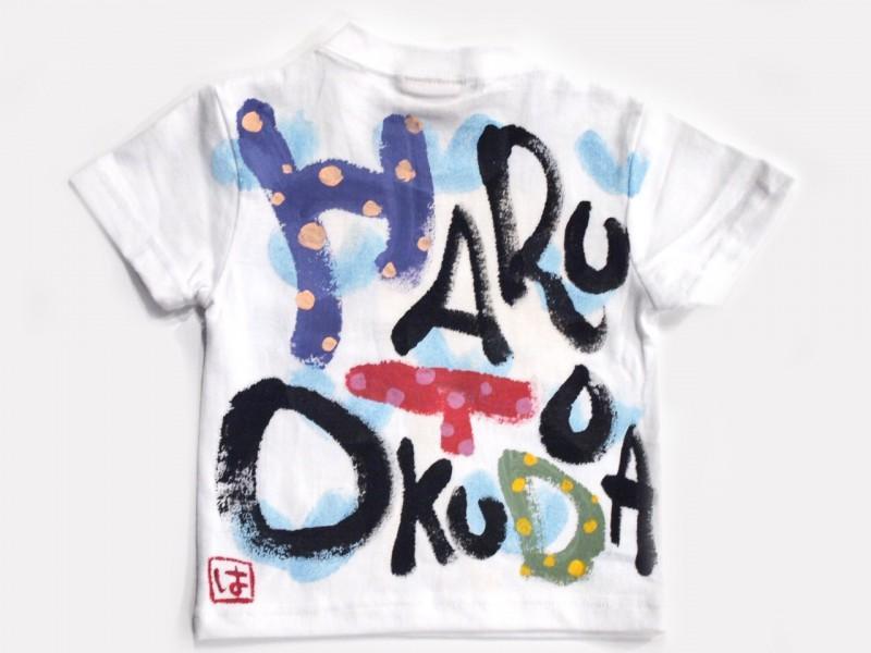 水玉キリンのTシャツキッズ