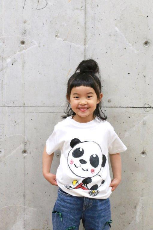 パンダちゃりのTシャツキッズサイズ