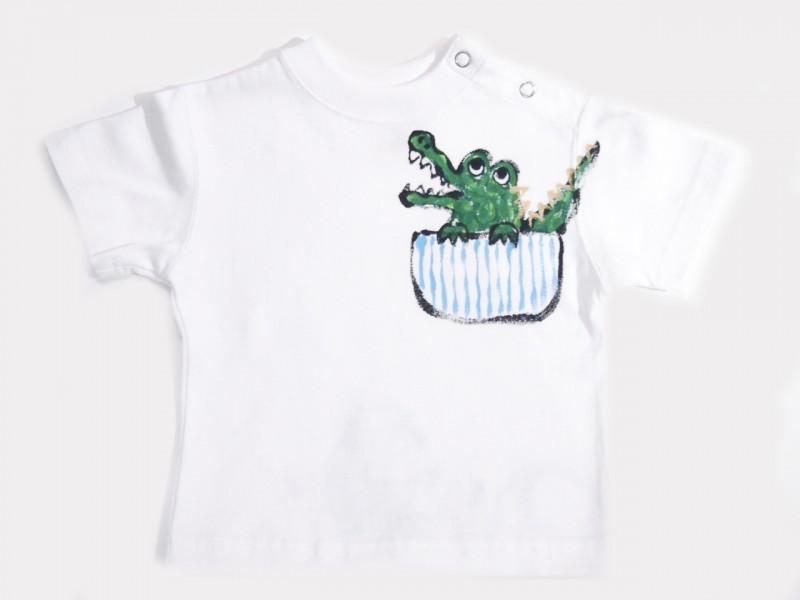 ポケットワニのTシャツキッズ
