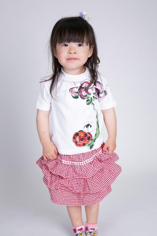 レンゲとてんとう虫のTシャツキッズサイズ