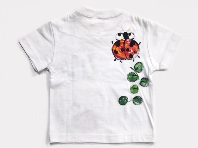 レンゲとてんとう虫のTシャツキッズサイズ