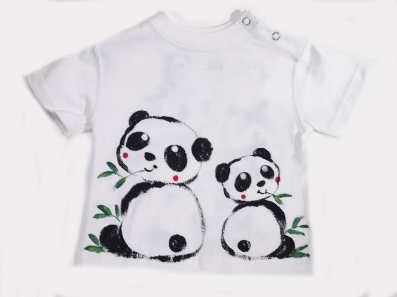 笹パンダのTシャツキッズ