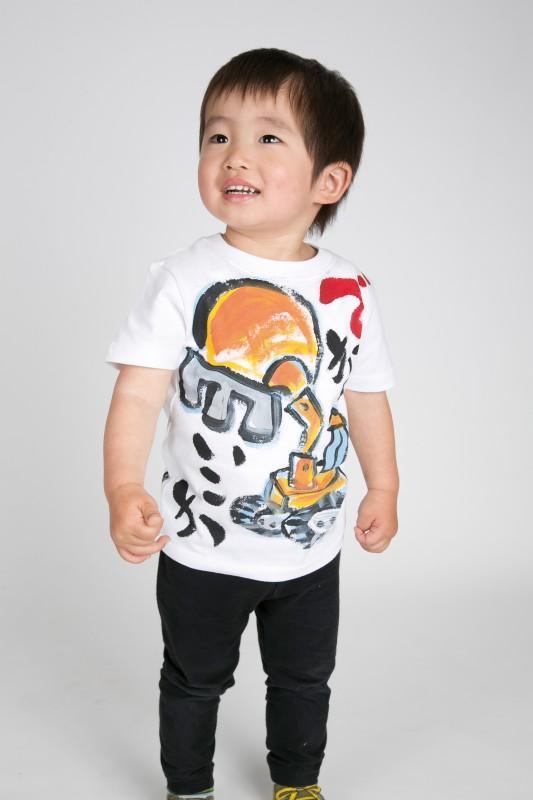 ショベルカーのTシャツキッズサイズ