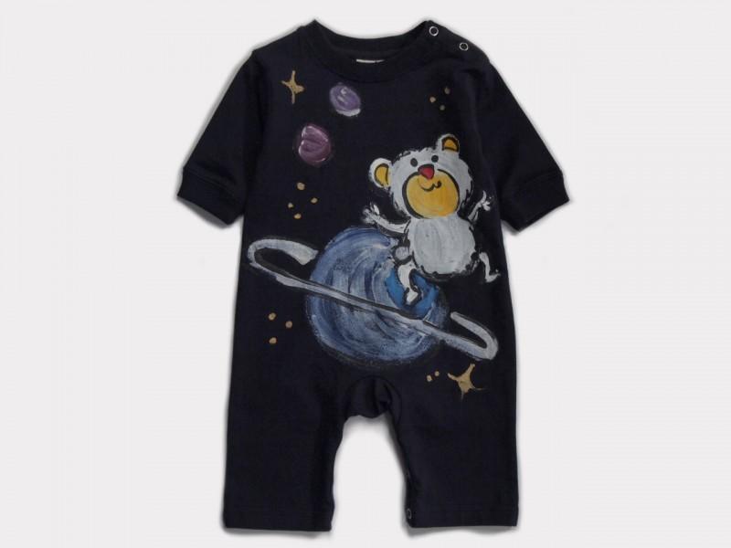 宇宙旅行の長袖ロンパース