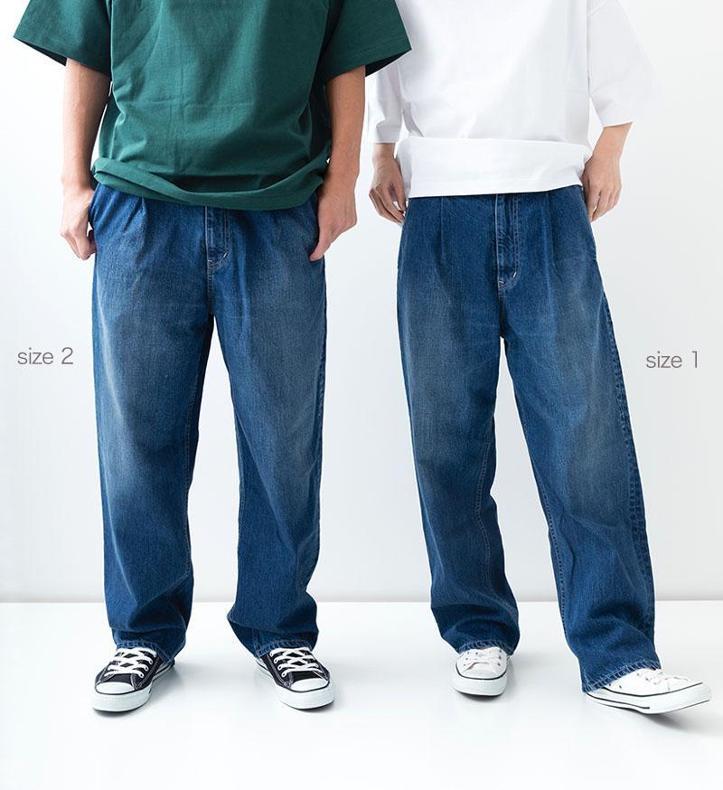 デニムタックパンツ