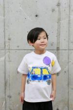 どこいこCAR青のTシャツキッズサイズ