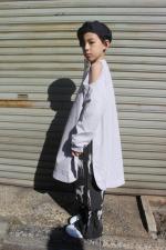 Shoulder　Hole　Long　Sleeve　Tee