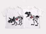 ホネホネ恐竜ティラノサウルスのTシャツキッズ