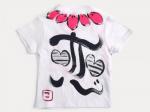 ピンクひまわりのTシャツキッズ