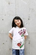 レンゲとてんとう虫のTシャツキッズサイズ