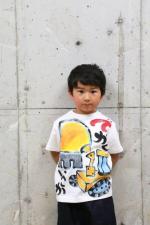 ショベルカーのTシャツキッズサイズ
