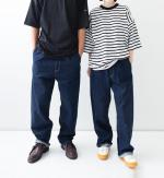 デニムタックパンツ