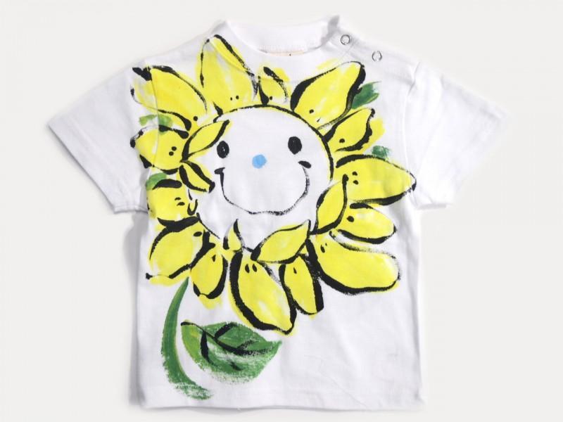 イエローひまわりのTシャツキッズ