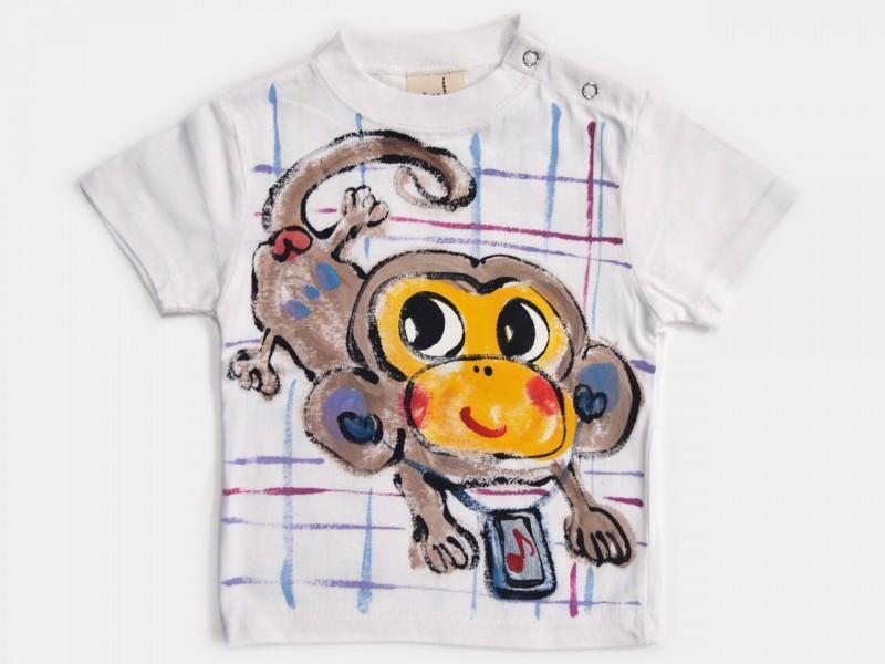 干支さる（申）のTシャツキッズ