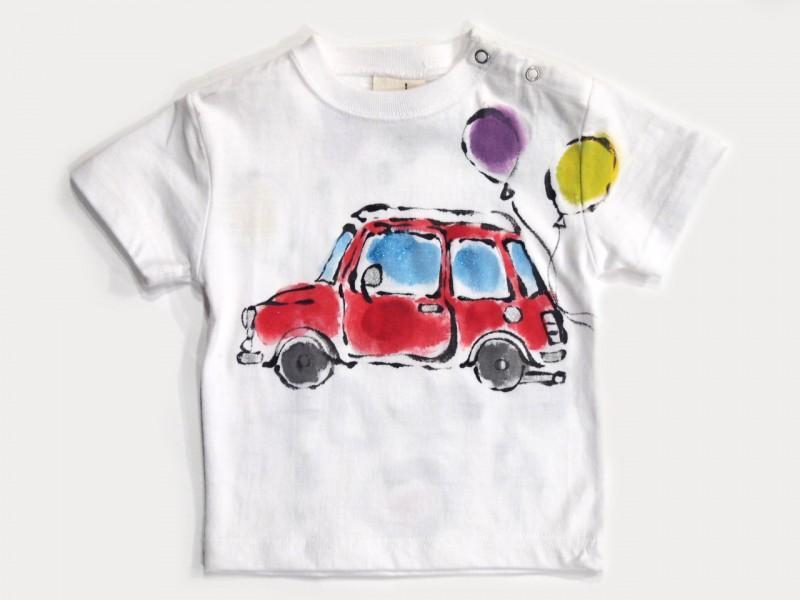 どこいこCAR（赤）のTシャツキッズサイズ