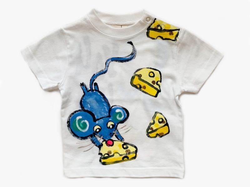 チーズとネズミのTシャツキッズ