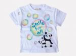 シャボン玉パンダのTシャツキッズ