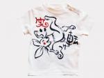 笑う兎のTシャツキッズ