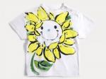 イエローひまわりのTシャツキッズ