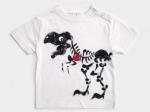 ホネホネ恐竜ティラノサウルスのTシャツキッズ