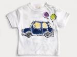 どこいこCAR青のTシャツキッズサイズ