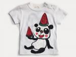 ぶさかわパンダスイカのTシャツキッズサイズ